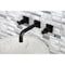 Kingston Brass KS6125DKL Two-Handle Wall Mount Bathroom Faucet, Oil Rubbed Bronze KS6125DKL - alternate 4
